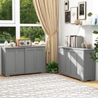 Stackable Kitchen Storage Sideboard Buffet Cabinet With Height Adjustable Shelf