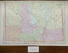 Vintage 1901 Manitoba Canada Map 22 x14   Old Antique Original Winnipeg Brandon