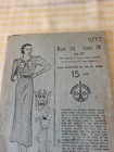 Advance 1077  1930s Rare Misses Frock Sz 36 B Vintage Sewing Pattern  Complete