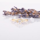 Dainty Minimalist 10k Gold Promise Ring 1ct Lab Grown Diamond Engagement Ring