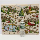 Vintage Paragon Finished Crewel Embroidery Christmas Winter Village Unframed