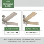 Hunter Fan 46 Inch Brushed Nickel Low Profile Indoor Ceiling Fan With Light Kit