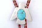 Vintage Phoenix Rising 18x13 Oval Baby Blue Turquoise Bolo Tie Ebs5500 51324