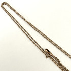 Antique Yellow Gold Filled Watch Fob Blue Clear Crystal Chain Necklace