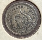 1883 Colombia 10 Centavos Silver Coin-18 7mm-bogota Mint-km 75 1-mintage 202 000