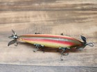 Vintage Heddon Dowagiac 150 5 Hook Rainbow Minnow Wooden Fishing Lure