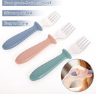 6-pack Stainless Steel Toddler Forks Baby   Kids Utensils For Self-feeding Plast