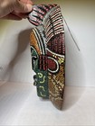 African Hand Carved Hand Painted Tribal Mask 11 5    Long 3d Design