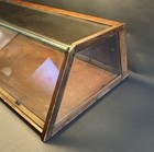 Antique Oak And Glass Countertop Mercantile Display Case