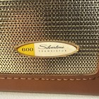 Vtg 1960s Sears Silvertone 600 Transistor Radio Tan Leather Case Am Untested