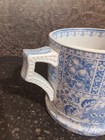 Rare Antique Early J F Wileman French Blue   White Transferware Mug 18th C Era