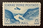 Travelstamps  Canal Zone Stamps Scott  c10  15 Cent Airmail Issue Mint Og H
