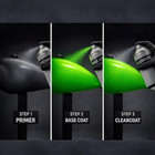 Lime Line Automotive Black Basecoat Spray Paint   2k Clearcoat Aerosol Kit