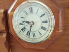 Vintage Cedar Wood Vanity Dresser Trinket Jewelry Box With Electric Alarm Clock