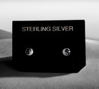 Vintage Solid Sterling Silver Tiny Yin Yang Stud Earrings 4 2mm