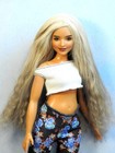 Barbie Doll Wig Size 4 Tibetan Lamb Mohair Ooak Custom  73 Long Dirty Blond