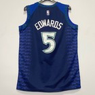 Anthony Edwards  5 Jersey  Blue  Embroidery