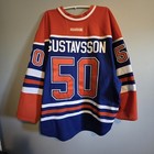 Jonas Gustavsson Edmonton Oilers Game-used Jersey Size 58g