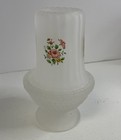 Vtg Frosted Floral Fairy Lamp Candle  6 25x3 75   
