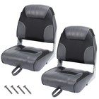 Pair Fold Low Back Boat Seats Fishing Boat Seat Chairs With Thick Sponge Padding