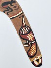 Authentic Vintage Handmade Wooden Australian Boomerang Painted Kangaroo
