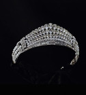 Silver Crystal Rhinestone Bridal Tiara Crown Wedding Headband Prom Pageant