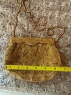 Purse La Regale Gold Beaded Shoulder Gold Tone Chain