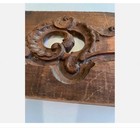 Antique Hand Carved Wood Panel Architectural Salvage Trim Board Vintage Ornate