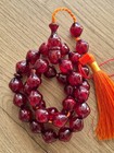 Faturan Islamic Prayer Bakelite Amber Rosary 13 13 Mm 33 Beads tasbih handmade