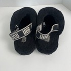 Ugg Women s Fluff Yeah Slide Wedge Sandal Size 10 Black Excellent Used Condition