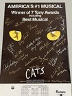 Cats Broadway Musical Las Vegas Aladdin Show Poster Cast Signed Vintage Poster