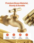 Hose Bibb 3 4  Mip X 3 4  Mht Connection Brass Outdoor Water Faucet Spigot