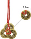 Feng Shui I Ching Coins Set Of 3  Ancient Chinese Brass Fortune Coins For Decor