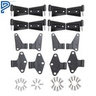 16pcs Body Door Hinge Replacement Set Black Steel For Jeep Wrangler Jk 2007-2018