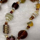 Neutral Beaded Stretch Bracelets Set Of Two Vintage