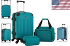 Luggage Set Hardside Expandable Spinner Suitcase Travel Bag Teal 3 Piece