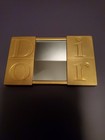 Christian Dior Vintage Compact Square Gold-tone Sliding Door Pocket Mirror