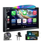 Double Din Car Stereo With Cd Dvd  Backup Camera Supports Carplay android 