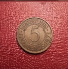 1971 Mauritius 5 Cents Bronze Coin Km 34 500k Mintage - Combined Shipping 
