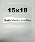 100 Merchandise Bags 15  x 18   Clear 1 5 Mil Plastic Storage Bags 15x18