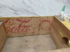 1966 Coca-cola Yellow Wooden 4 Section 24   12oz Soda Bottle Crate - King Size