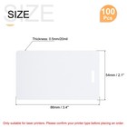 100 Pack Blank Pvc Cards 20mil Id Cards With Slot Punch On Short Side White