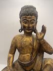 Antique Buddha Carved Wood Gilded Gilt Gold 19th Century  14    Thai Chinese