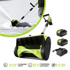 Steelite 40v  2x20v  12in Cordless Snow Shovel With 2 X 4 0-ah Battery   Charger