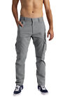 Cargo Pants Mens Tactical Combat Work Outdoor Hiking 6 Pockets Cargo Pants Gray