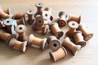 Lot Of 40 Antique Vintage 2  Plain Wooden Industrial Textile Bobbins Spools