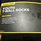 Easton Youth Baseball T-ball Socks  Black  Size S 3y-5y Small- 2 Pairs 