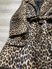 1950s Leopard Print Jacket Fur Animal Print Rare True Vintage Trench Long Coat M