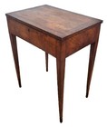 Antique Continental 19th C Burl Walnut Lift Top Lady Desk Mirrored Vanity Table