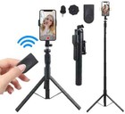 68  Professional Remote Selfie Stick With Cell Phone Holder Camera Tripod Stands